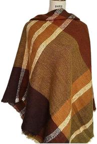 img 1 attached to 🧣 Century Star Women's Fall Winter Scarf: Classic Tassel Plaid Scarf for Warmth and Style