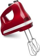 🔴 empire red kitchenaid ultra power hand mixer with 5-speed settings logo