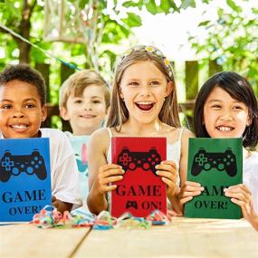 img 1 attached to 48-Piece Video Game Party Favors Set: 24 Bracelets 🎮 Wristbands & 24 Gamer Party Bags for Game Birthday Party Supplies