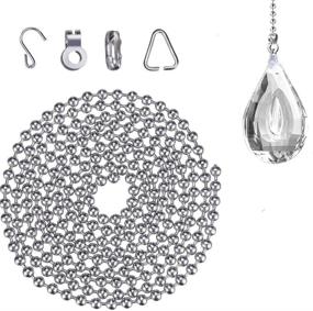 img 2 attached to 💎 Enhance Your Ceiling Fan with 4Pcs Crystal Prisms Charm Pendant Pull Chain Extender