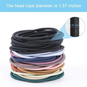 img 2 attached to 💇 Aigee 80 PCS Hair Elastics: High Stretch Rubber Hair Band, No Metal Ties, No Damage Hair - Value Set Black/Colored Each 40pcs