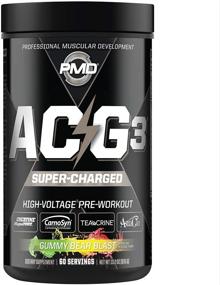 img 4 attached to PMD Sports ACG3 Supercharged: Gummy Bear Blast Pre Workout Fuel for Maximized Strength, Energy, and Mental Focus - 60 Servings