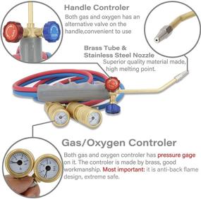 img 2 attached to 🔥 MAPP/Oxygen Welding Torch with High-Performance Pressure Gauges