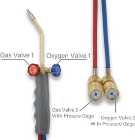 img 1 attached to 🔥 MAPP/Oxygen Welding Torch with High-Performance Pressure Gauges