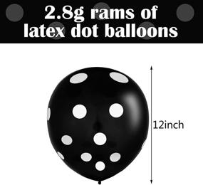 img 3 attached to 🐞 Whimsical Ladybug Polka Dots Latex Balloons: Perfect Decor for Ladybug Theme Party, Weddings, Birthdays & Festivals (White and Black)!