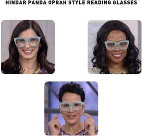 img 2 attached to Hindar Panda 2020 Stylish Transparent Oversized 🐼 Reading Glasses with Large 53mm Lens for Enhanced Vision