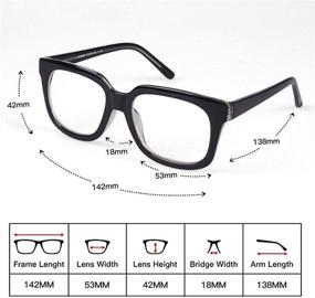 img 1 attached to Hindar Panda 2020 Stylish Transparent Oversized 🐼 Reading Glasses with Large 53mm Lens for Enhanced Vision