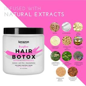 img 4 attached to KERAZON Intensive Brazilian Hair Botox Treatment: Stronger Volumizing Mask for All Hair Types, Frizz Control & Long-lasting Results - Formaldehyde Free