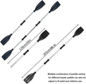 img 3 attached to 🚣 Vilgen Kayak Paddles and Boat Oars Combo, 1 Pair, 96-inch Dual Purpose for Inflatable Boats, Rowing Boats, Rafts, and Canoeing