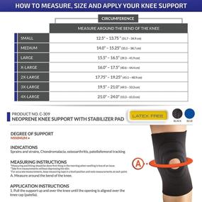 img 3 attached to 👣 OTC Knee Support: Blue Neoprene Encircling Stabilizer Pad in X-Large Size