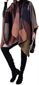img 3 attached to 👚 CLAF1039 Women's Oversized Cardigan: Colorful and Comfortable Women's Accessories and Scarves & Wraps