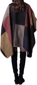 img 1 attached to 👚 CLAF1039 Women's Oversized Cardigan: Colorful and Comfortable Women's Accessories and Scarves & Wraps