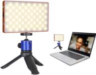 🔦 portable dimmable led light kit with lithium battery (4040mah) for video conferencing, laptop photography, video recording, and remote working – includes mini tripod ball head, usb-c, and adjustable color temperature (3200-5600k) logo