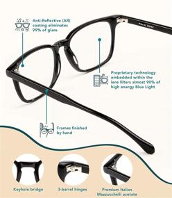 img 3 attached to 👓 Felix Gray Nash Blue Light Reading Glasses with Magnification - Boost your Optical Comfort and Reduce Eye Strain