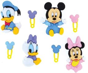 img 1 attached to 👗 Dress It Up 7722 Disney Button Embellishments: Adorable Disney Babies Buttons in Three Sizes!