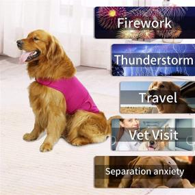img 1 attached to 🐶 YESTAR Comfort Dog Anxiety Relief Coat for Thunderstorm, Travel, Fireworks, Vet Visits, Separation - Sizes XS to XL (Rose)