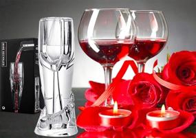 img 2 attached to 🍷 Clear Wine Aerator-Pourer-Decanter: Enhance Flavors, Aromas & Tastes Instantly! Smoother Pour Every Time - Includes Sulfites Filter & No Drip Stand - Essential Wine Accessories