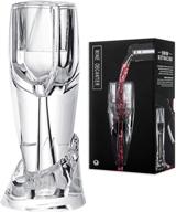 🍷 clear wine aerator-pourer-decanter: enhance flavors, aromas & tastes instantly! smoother pour every time - includes sulfites filter & no drip stand - essential wine accessories логотип