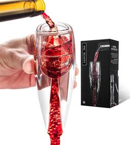 img 3 attached to 🍷 Clear Wine Aerator-Pourer-Decanter: Enhance Flavors, Aromas & Tastes Instantly! Smoother Pour Every Time - Includes Sulfites Filter & No Drip Stand - Essential Wine Accessories