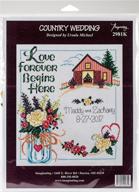 country wedding counted cross stitch logo