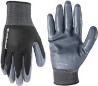 🧤 large men's coated grip work gloves, nitrile coating by wells lamont 546 logo