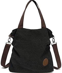 img 4 attached to 👜 Женская холщовая плечевая сумка-сэтчел "Myhozee Handbags & Wallets