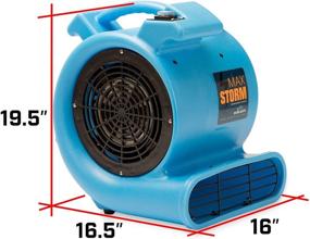 img 3 attached to 💨 Efficient and Powerful Soleaire Max Storm 1/2 HP Carpet Dryer Blower for Quick Drying – Ideal for Pro Janitorial Cleaning, Blue, 1 Pack