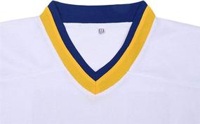 img 1 attached to Hanson Brothers Charlestown Chiefs Jersey: Authentic Slap Shot Movie Ice Hockey Gear