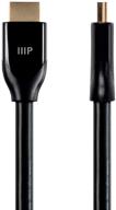 ➡️ monoprice 115428 certified premium hdmi cable - 6ft - black | 4k@60hz, hdr, 18gbps, 28awg | yuv 4:4:4, dual video stream logo