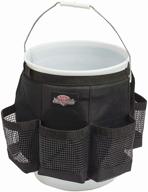 auto boss wash organizer by bucket boss for 5 gallon buckets - fast-drying, mesh pockets for car wash supplies - allows soap and water in bucket - black (ab30060) logo