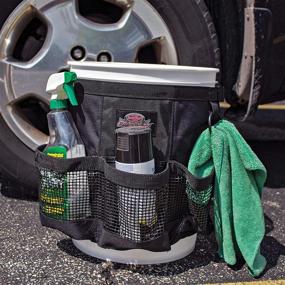 img 2 attached to Auto Boss Wash Organizer by Bucket Boss for 5 Gallon Buckets - Fast-Drying, Mesh Pockets for Car Wash Supplies - Allows Soap and Water in Bucket - Black (AB30060)