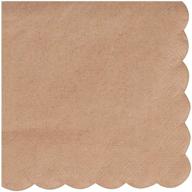 rustic kraft scalloped edge paper napkins (5 x 5 in, brown, 100 pack) - eco-friendly party essentials logo