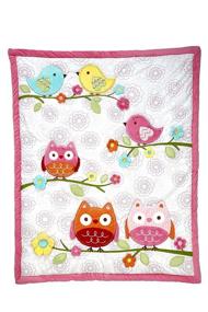 img 3 attached to Nojo Love Birds Comforter Set - 4 Piece with Diaper Stacker