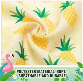 img 2 attached to Hawaii Style Dog Bandana 2 Pack - Pineapple Elements Summer Washable Triangle Scarf Holiday Accessories for Small Medium Large Pet Dogs by BINGPET