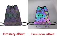 women's geometric luminous crossbody bags: holographic reflective purses and handbags, including wallet purse logo