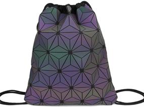 img 3 attached to Women's Geometric Luminous Crossbody Bags: Holographic Reflective Purses and Handbags, Including Wallet Purse