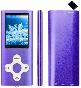 img 3 attached to Runying Portable MP3 Player MP4 Player with 💜 32GB Micro SD Card - Purple, Expandable up to 64GB