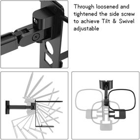 img 2 attached to Черный настенный кронштейн для акустической системы Sonos One, One SL и Play 1 - регулируемая наклон и поворот, совместимый с потолочным монтажом для Sonos One и One SL.