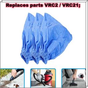 img 2 attached to 🛠️ Efficient 3-Piece Cloth Filter Bag for Armor All AA256 AA255 Shop VAC Microlined - Fits 2.5 Gallon Capacity