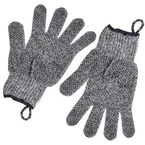 img 1 attached to Charcoal Exfoliating Gloves - Bamboo Charcoal Infused 1 Pair Exfoliating Gloves for Men and Women | With Hanging Loop | Body Scrub Gloves for Dry Skin | Body Exfoliator Gloves