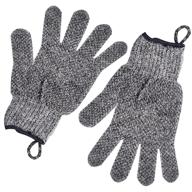 charcoal exfoliating gloves - bamboo charcoal infused 1 pair exfoliating gloves for men and women | with hanging loop | body scrub gloves for dry skin | body exfoliator gloves logo