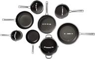 🍳 top-rated calphalon classic nonstick hard-anodized 14-piece cookware set in sleek grey logo