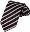 kissties mens striped necktie black men's accessories logo