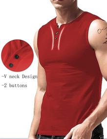 img 1 attached to Babioboa Sleeveless Henleys for Fitness Workouts