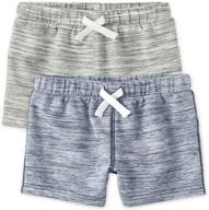 2-pack children's place toddler boys marled french terry shorts: comfort and style for active explorers logo