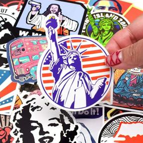 img 2 attached to Vinstickers: Personalize Your Gear with 50 Retro Vinyl Adults Stickers - Laptop, Car, Helmet, Skateboard, Luggage & More!