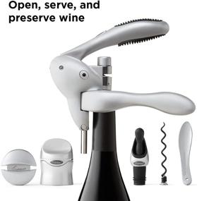 img 1 attached to 🍷 Premium Rabbit 6-Piece Silver Wine Tool Kit - Complete Set for Wine Enthusiasts