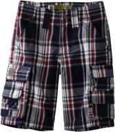 🩳 wyoming cargo short boys' clothing: stylish dungarees with belted design logo