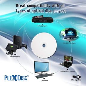 img 2 attached to 💿 PlexDisc 6x Blu-ray BD-R DL, 50GB White Inkjet Recordable Discs - 25 Disc Spindle