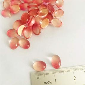 img 3 attached to 🌸 50 Pieces Golden Pink Oval Cabochons Suncatcher Flat Marbles - Ideal for Garden, Vase Filling, and Jewelry Making